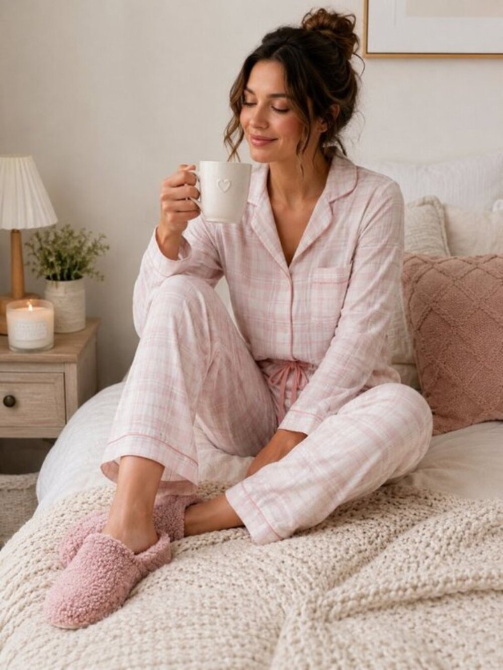 Universal Thread Sherpa Margot Slippers Pink Memory Foam Size 7 NWT